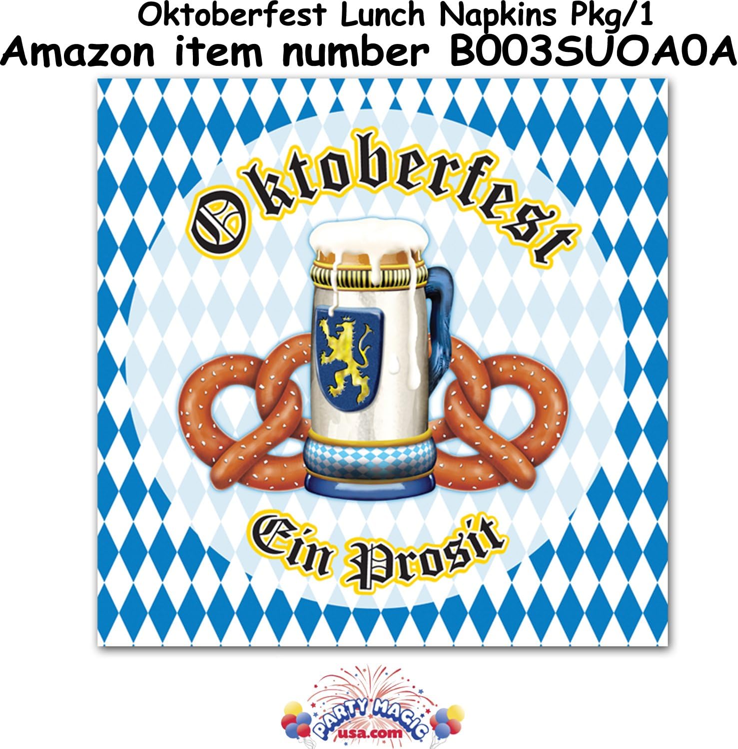 Oktoberfest Luncheon Napkins 16/Pkg, Pkg/6
