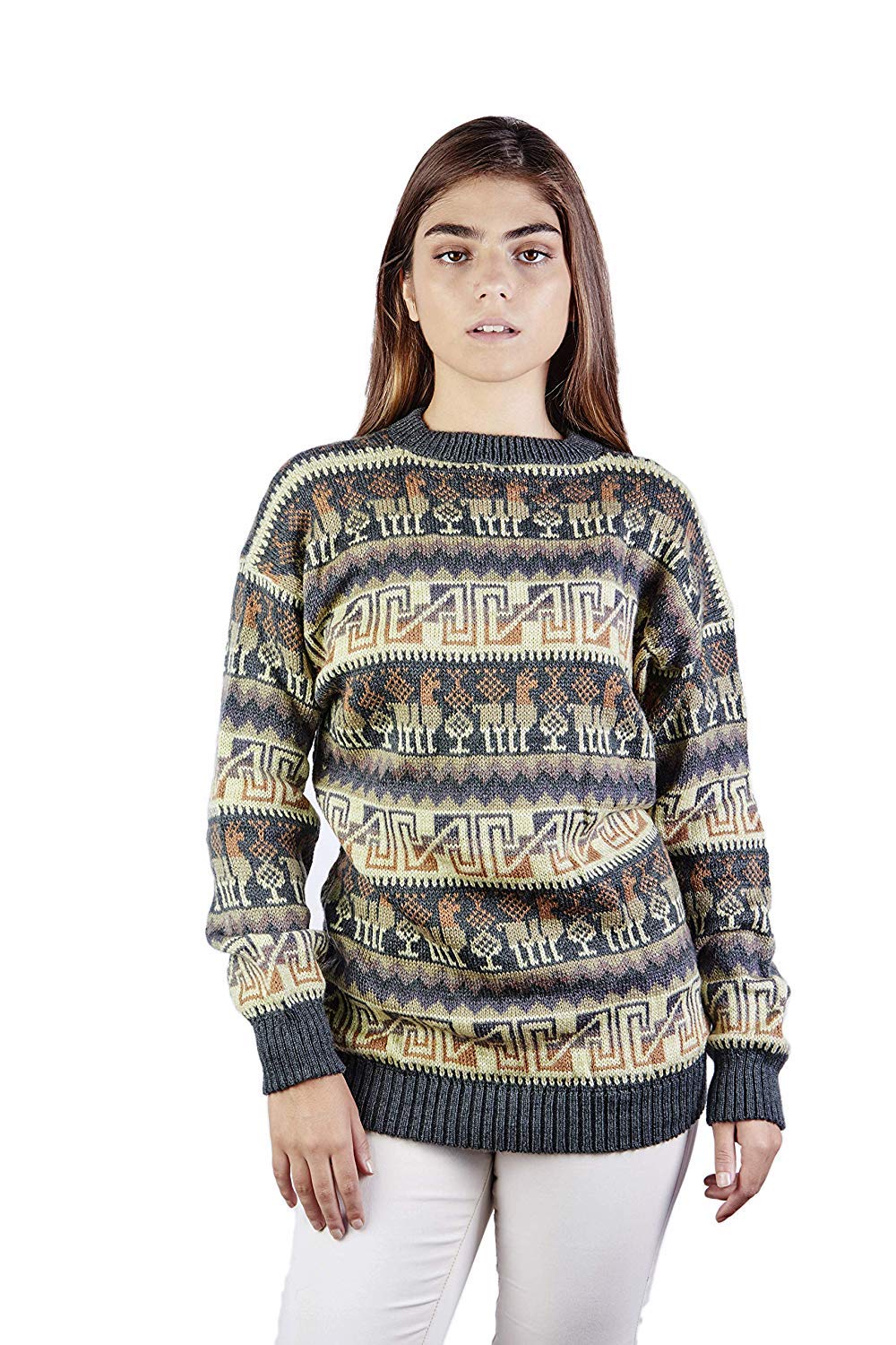 Alpaca Wool Sweater Women Alpaca Wool Cardigan Women Warm Soft Alpaca Sweaters Women Alpaka Fair Isle Sweater