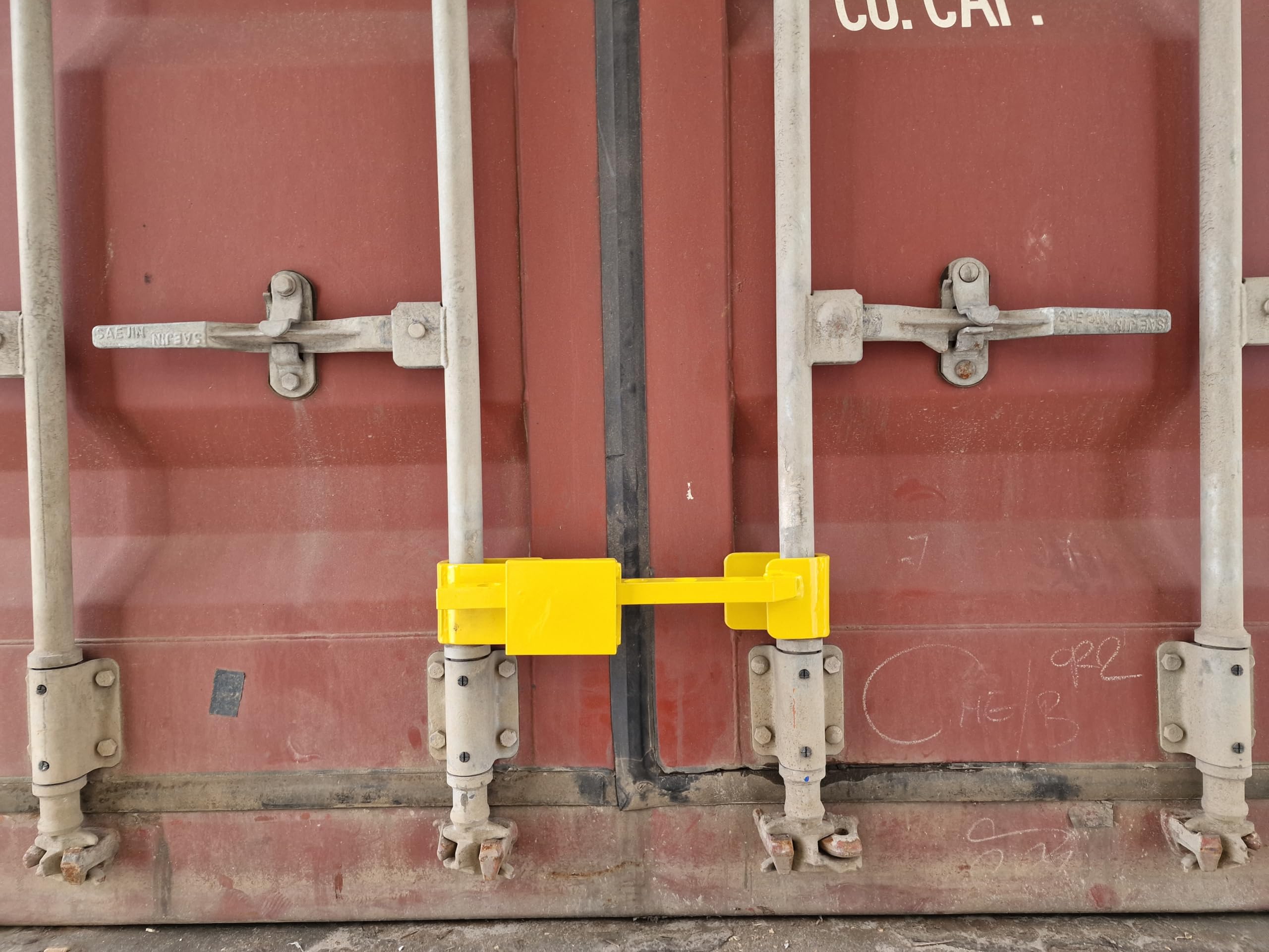 IWH Containerschloss aus gehärtetem Stahl | 019801 |Diebstahlschutz | inkl. 4 Schlüssel | Türstangenabstände von 22 cm bis 41 cm