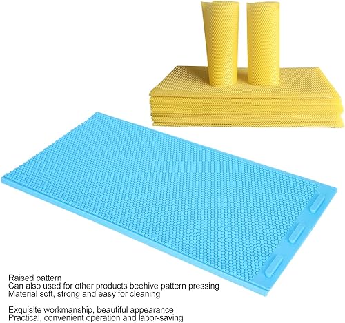 Miniatura 4 de Zerodis 2PCS hoja de prensa de cera de abejas, suministros de almacenamiento de goma, caja de nido de cera de abejas, equipo de apicultor