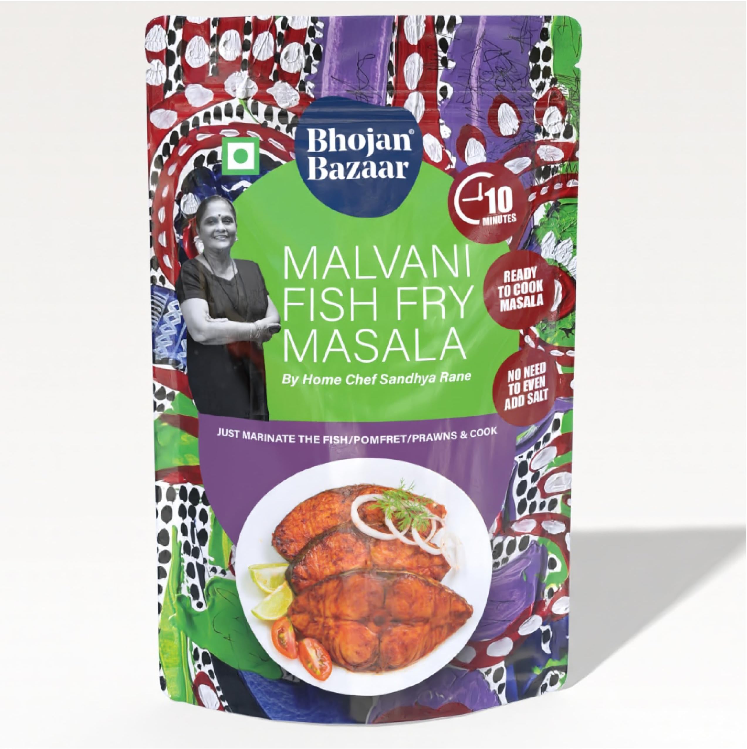 - Bhojan Bazaar Malvani Fish Fry Masala 70 g | Ready To Cook in 10 min | Serves 4 | Authentic Malvani Fish Masala For Fry & Curry | Free From Preservatives, Colours & Flavours