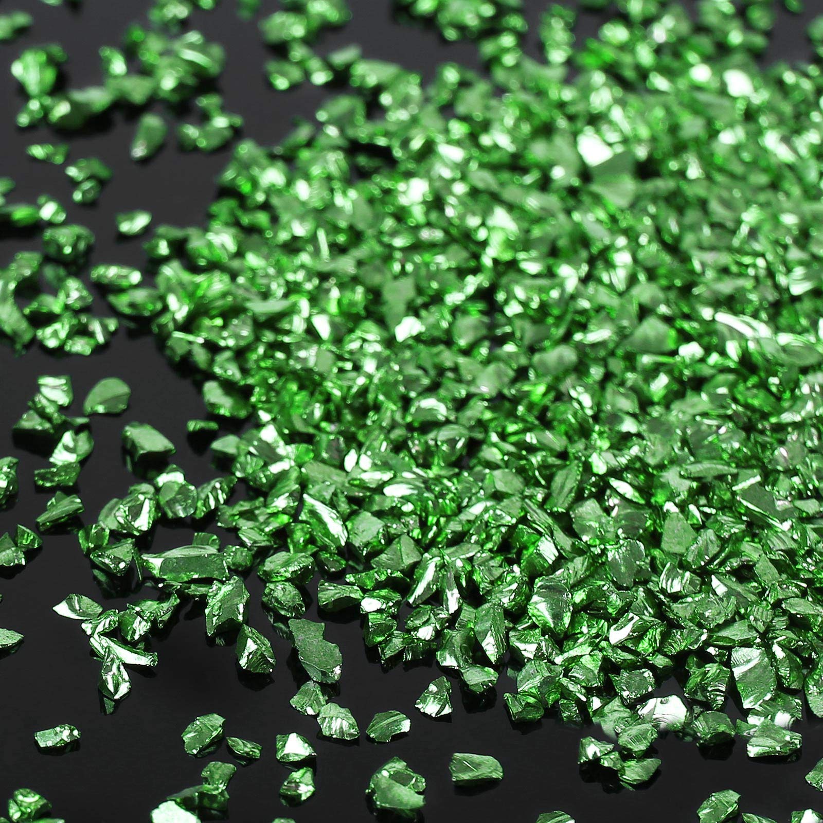 Photo 1 of BONNY BOXX Irregular Crushed Glass Chips Sprinkles, 100g Green