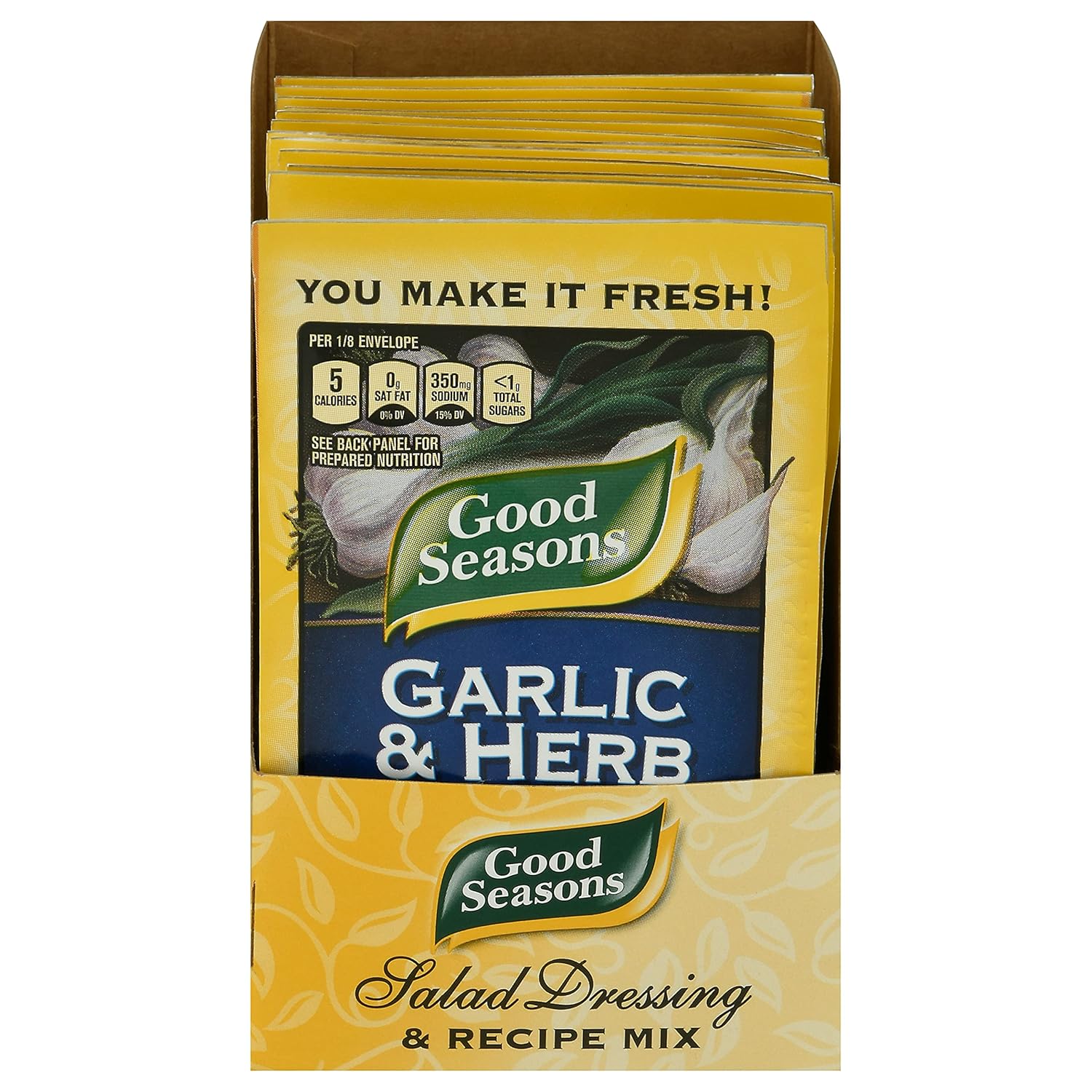 Good Seasons Garlic & Herb Salad Dressing & Recipe Mix (0.75 oz Envelopes, Pack of 24) : Everything Else