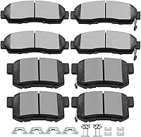 Vista 17 de SCITOO - Juego de 8 pastillas de freno de cerámica, juego de 8 pastillas de freno para Ford Explorer 2002-2005 para Mercury Mountaineer 2002-2005