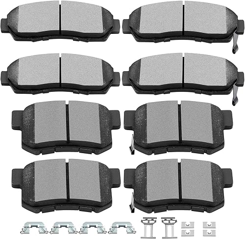 SCITOO - Juego de pastillas de freno de cerámica, 8 pastillas de freno para Acura RDX 2007-2012
