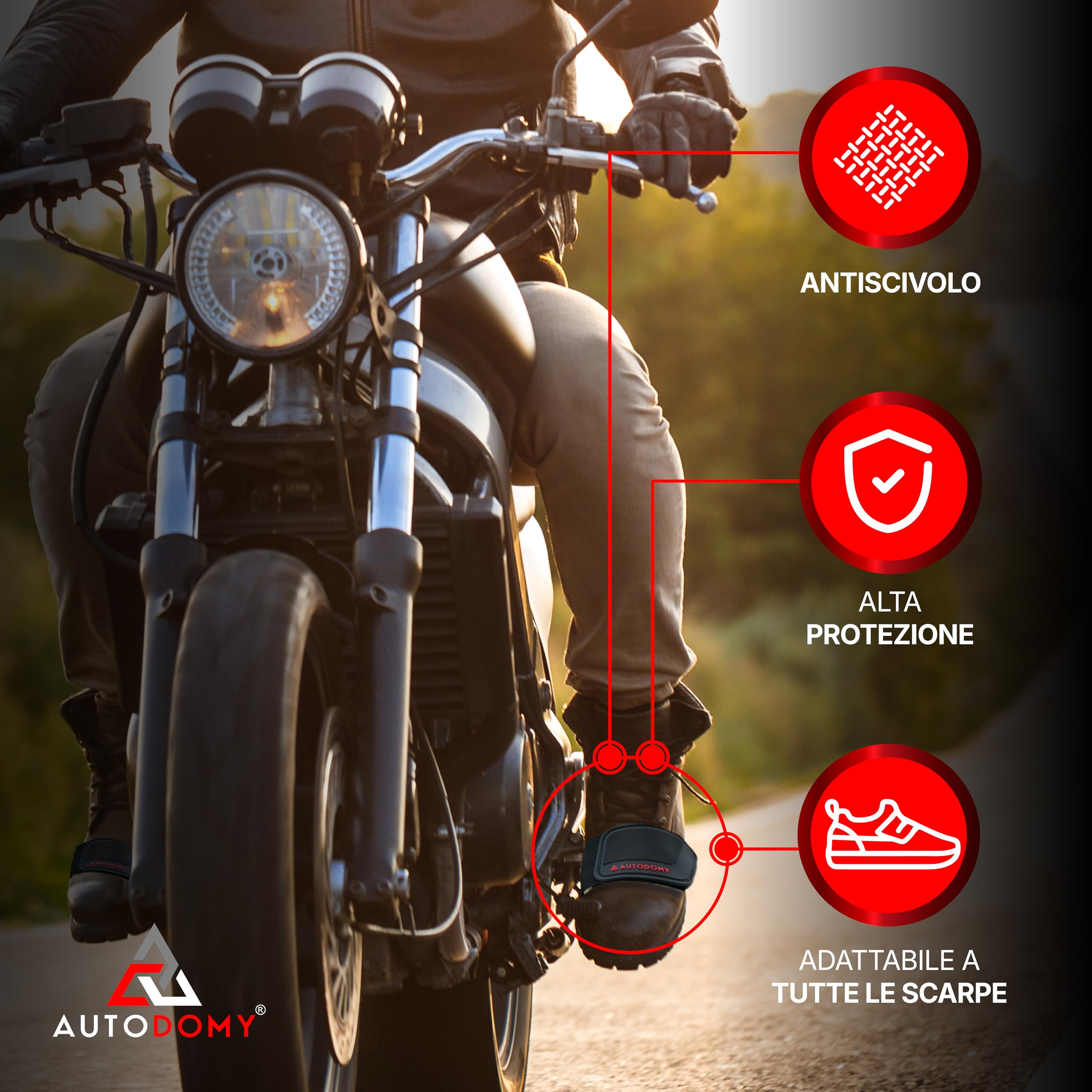 Autodomy Protezione Scarpe Moto Leva Cambio Copriscarpe Motociclo Quad ATV | Proteggi Scarpe Moto é Antiscivolo | Copri Scarpa Cambio Valido Per Tutte le Scarpe V1