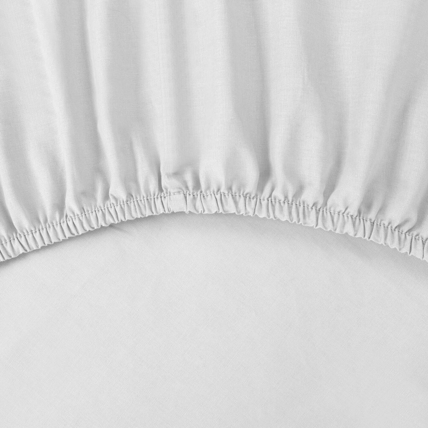 Eurofirany - Fitted Sheet 140 x 200 cm - Basic Cotton Flat Sheet with Elastic Band, Durable - for Thick Mattresses 30 cm Deep Pocket - Many Colours, White 140 x 200 White