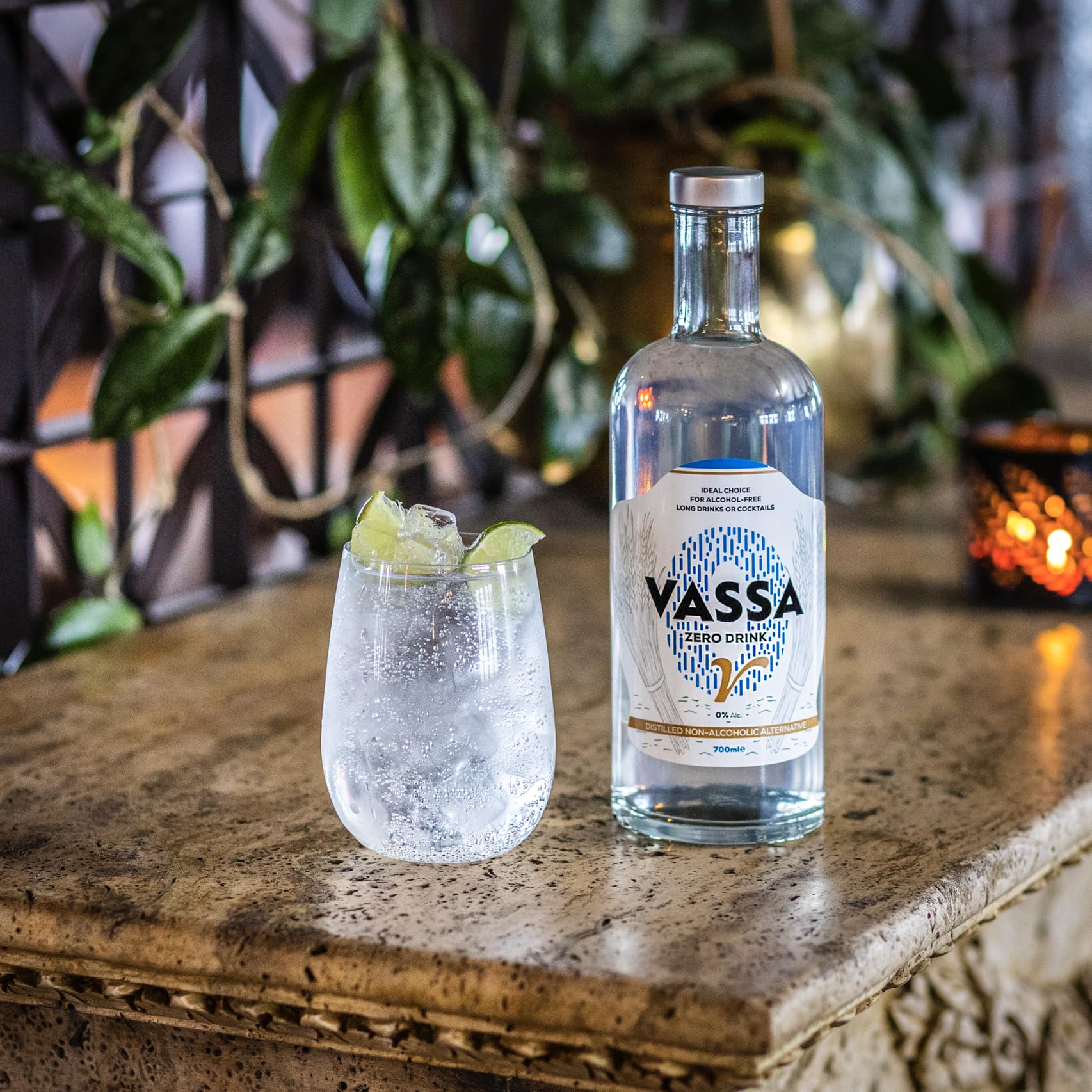 VASSA ZERO V, vodka sin alcohol 700 ml, ideal para cócteles sin alcohol y tragos largos, alternativa sin alcohol para el vodka tradicional, ingredientes 100% naturales