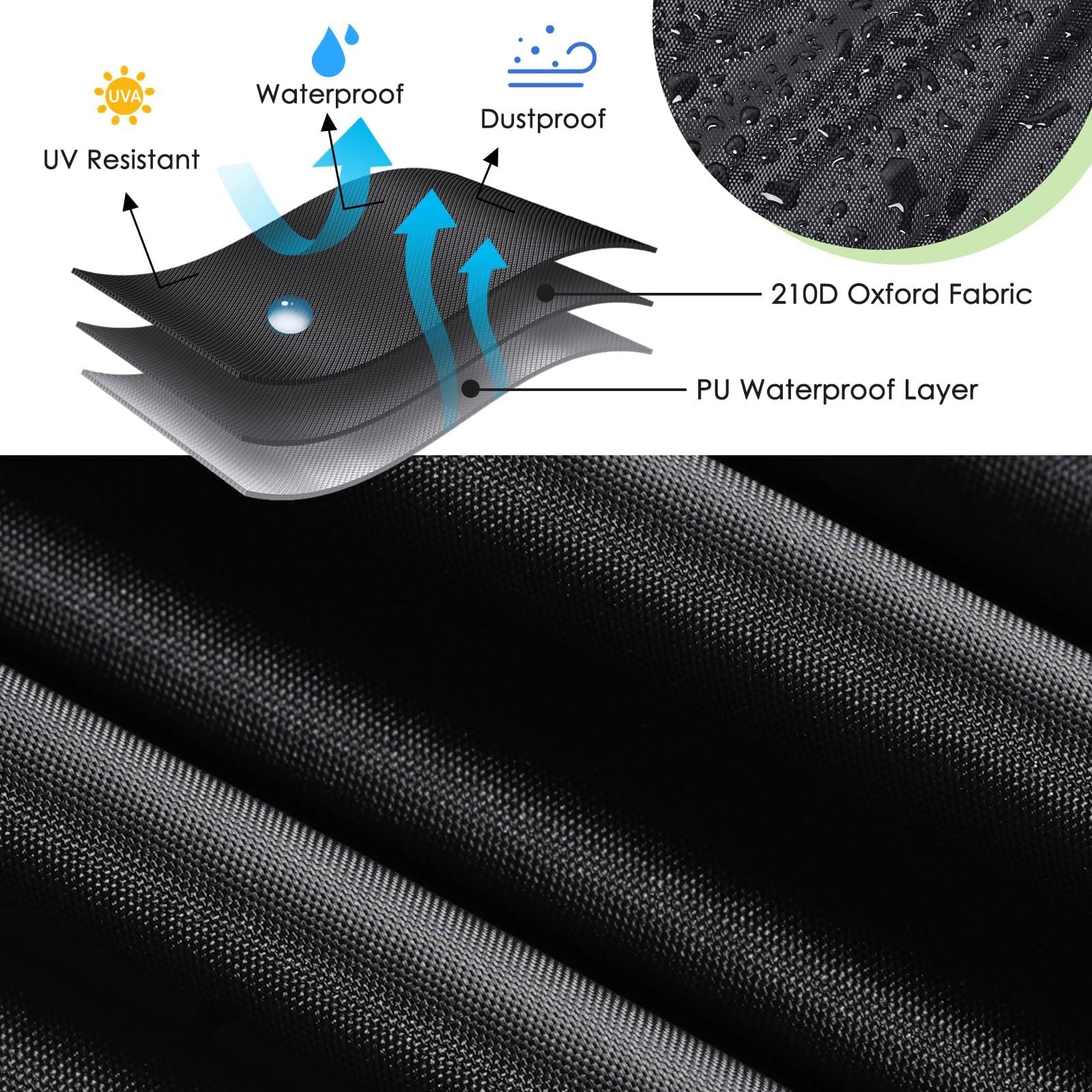 Housse imperméable pour meubles d'extérieur – 320 x 70 x 130 cm (L x l x H) – Protection robuste en rotin 420D pour chaise et table basse – Housse résistante aux UV pour toutes les conditions