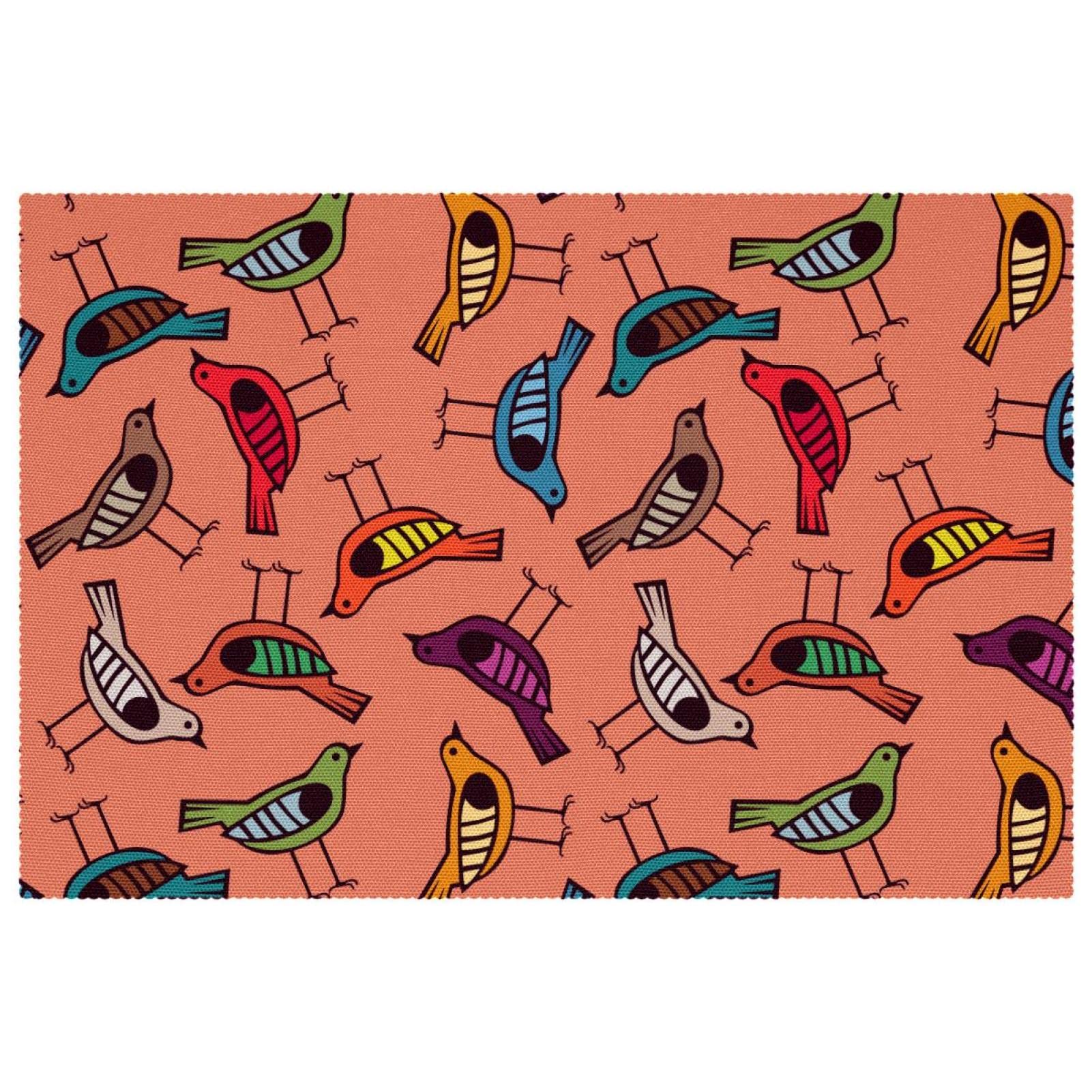 Sets de table oiseau dessinés à la main pour vos repas de famille chaleureux