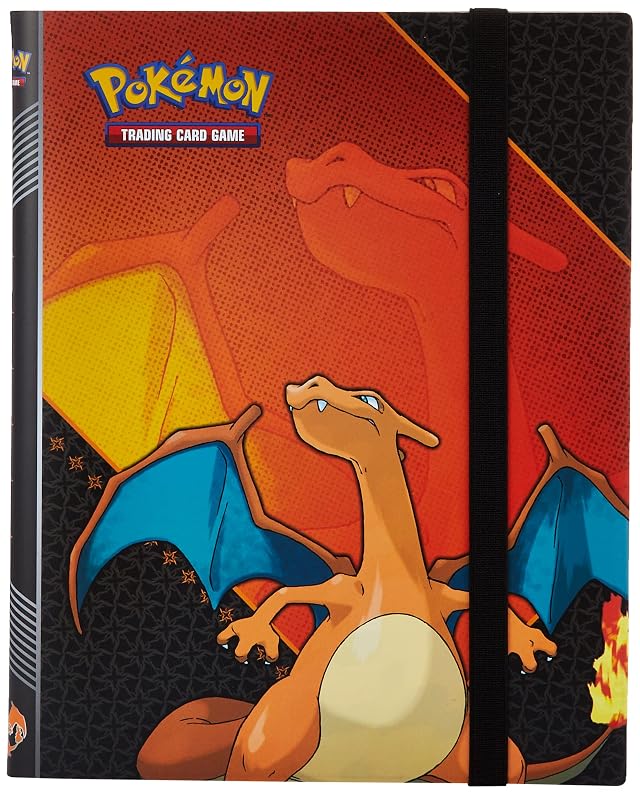 Ultra Pro - Pokemon Charizard 9-Pocket Full-View PRO Binder Red Trading Card Collectors Album Display Binder Protection Solution