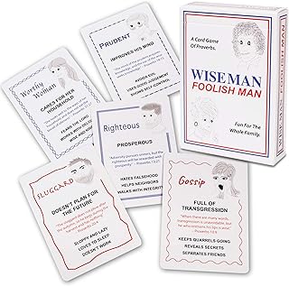 Wise Man Foolish Man Family Card Game: Fun Educational Christian Game for Kids and Families; Fun Bible Game; Perfect Game for Family Game Night
