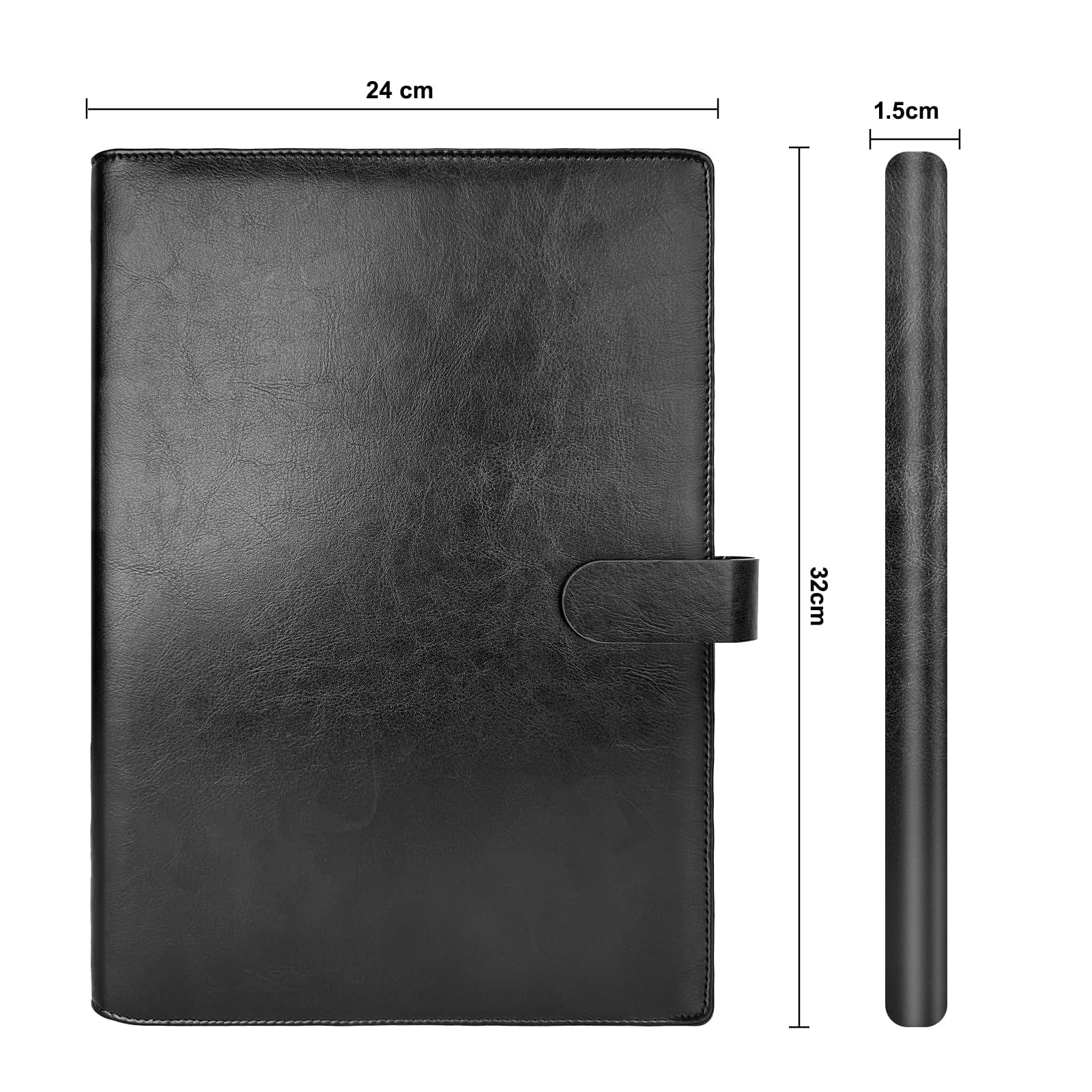 NEWYES Porte-documents A4 à 30 pochettes en similicuir PU pour bureau, école, collection, cadeau