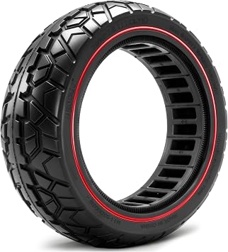70/60-7.5 Solide Tire,Fits Ninebot by Segway MAX G3 / ZT3 / ZT3 Pro Kickscooter,11 Inch 11x2.75 Tubeless Tire,Red