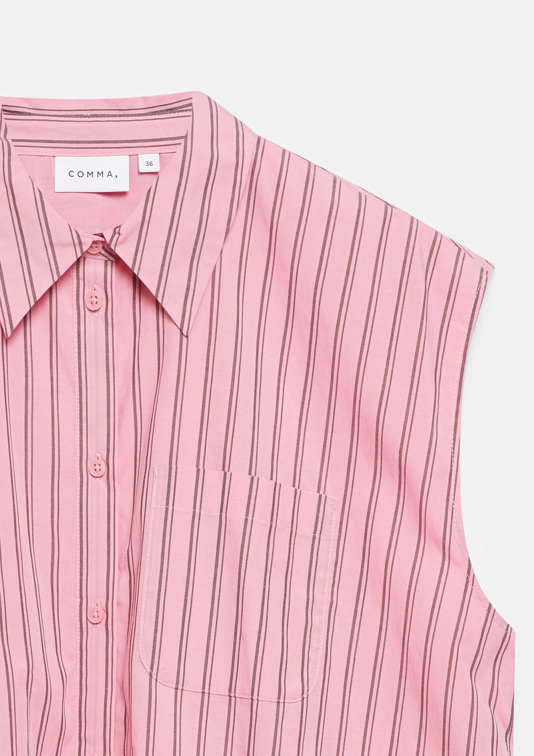 Comma Ärmellose Bluse mit Ballon-Saum
