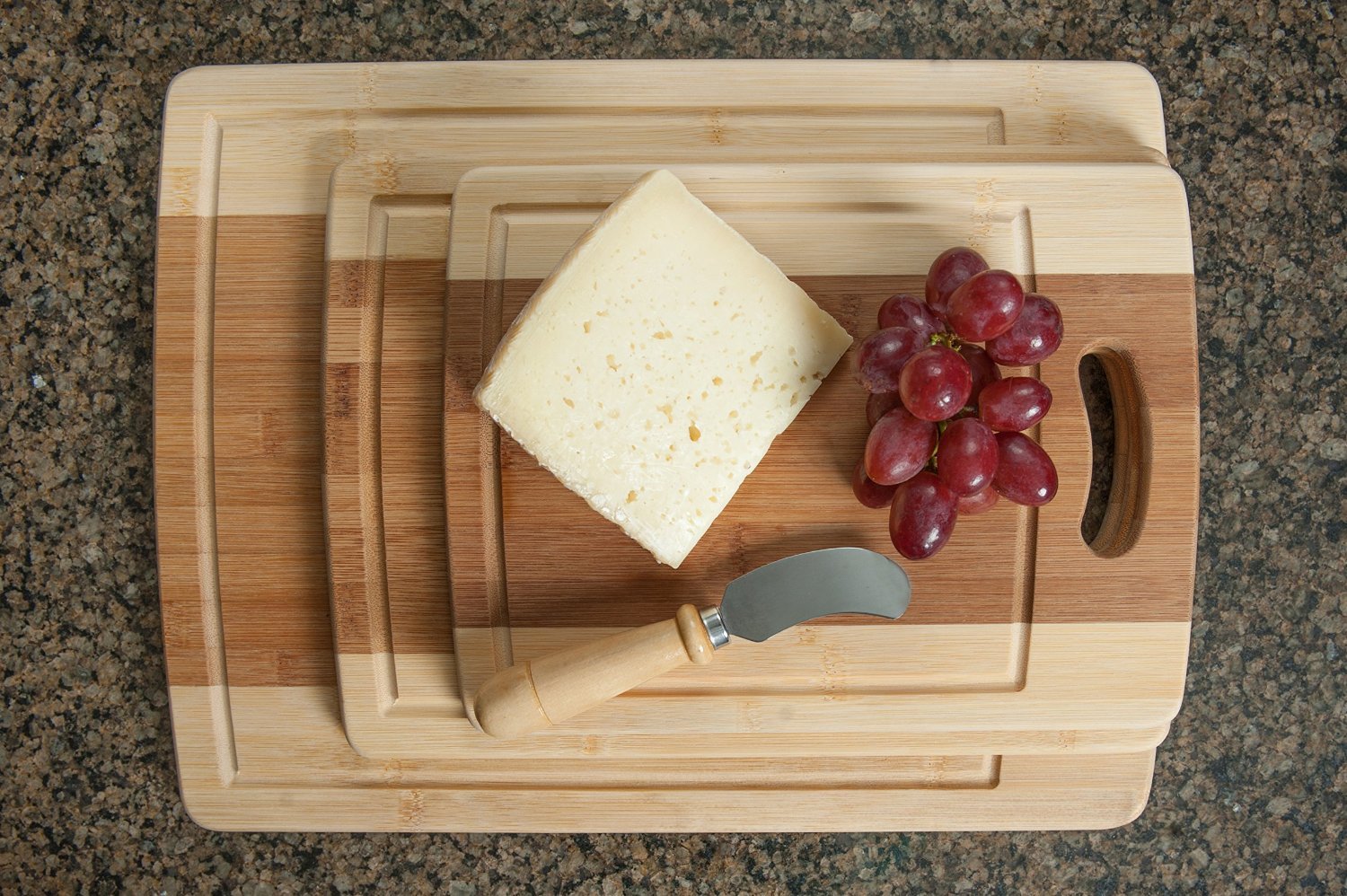 Organic Bamboo Cutting Board 3PC Set, Heim Concept Various Convenient Sizes Eco- Friendly Bamboo Premium Wood Chopping Board With Drip Groove by Heim Concept