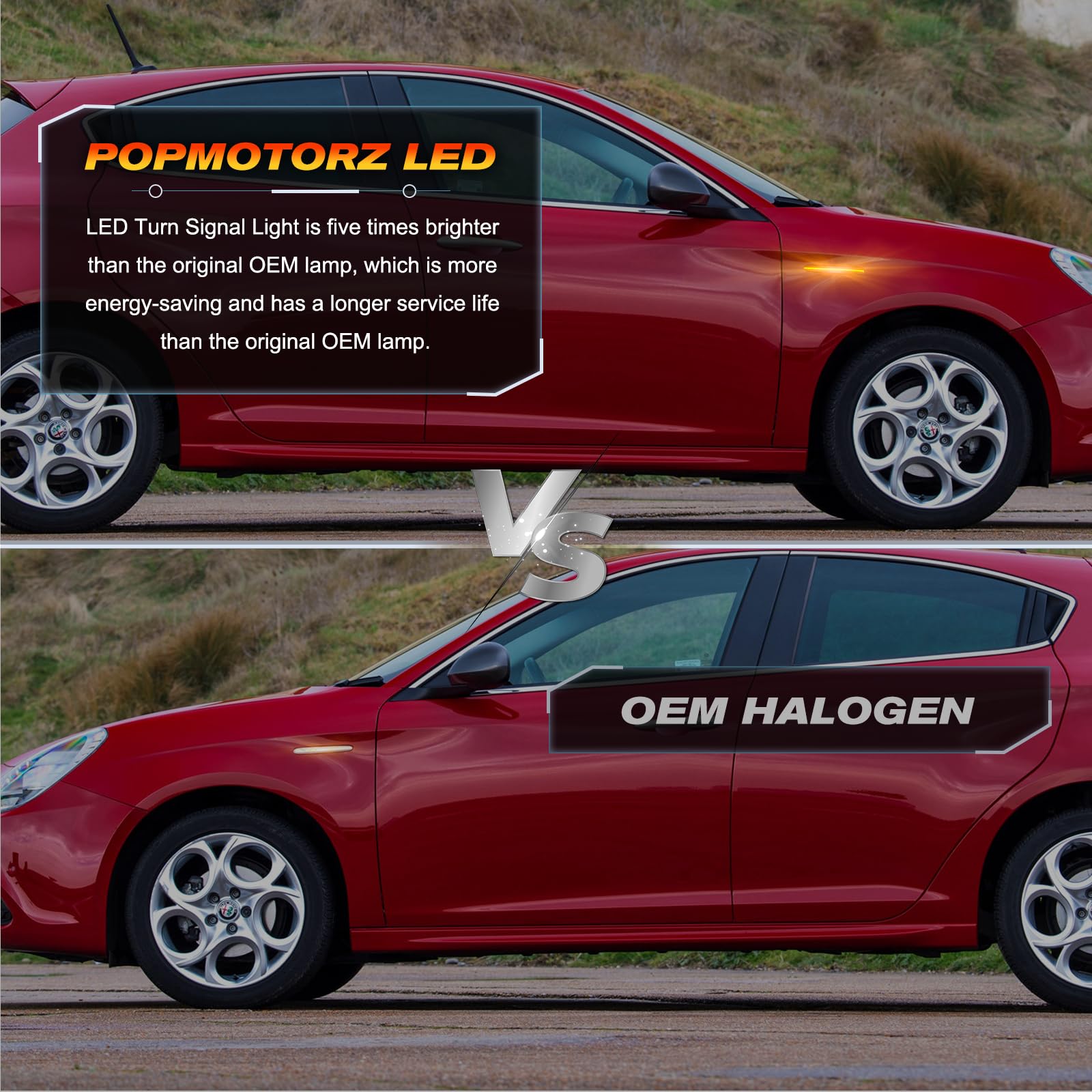 Indicatori Direzione LED Dinamici Per Alfa Romeo Giulietta 2010-2020 - Luce Ambra, Lens Trasparente - Foto 3