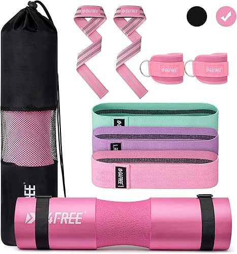 G4Free 9Pcs Barbell Pad Set for Squat, Hip Thrusts, Lunges,