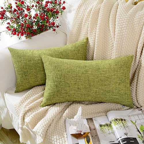 Mernette - Funda de almohada rectangular decorativa de mezcla de algodón y lino, decoración del hogar para sofá o silla. Decoraciones para el hogar,