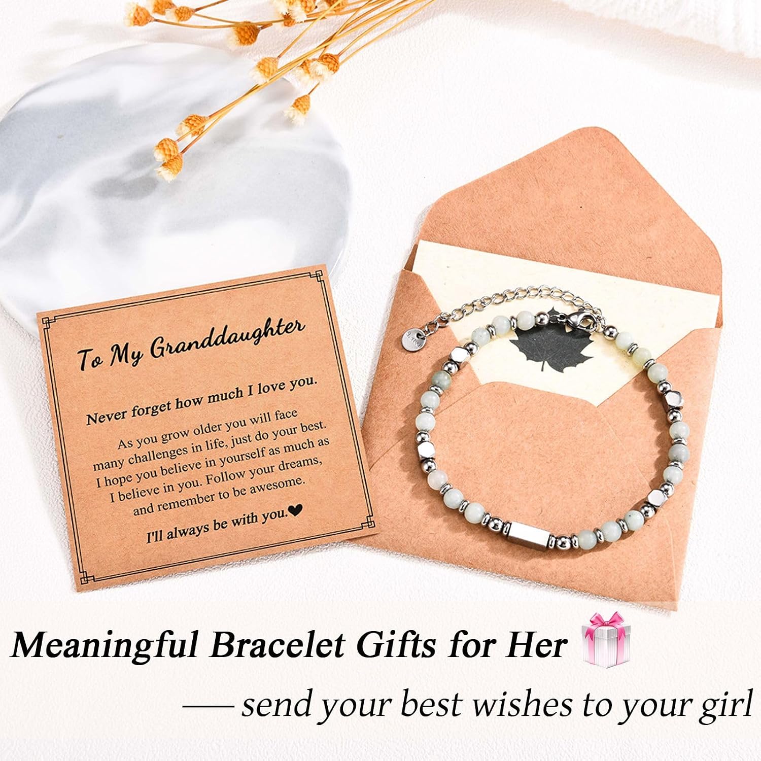 Tiny Beaded Bracelet Gifts for Bestie Friend Sister Daughter Granddauhgter Niece, Christmas Birthday Valentines Day Gifts for Teen Girls Women Her