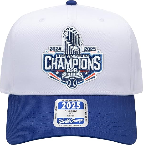 BROTHER TRUCKERS Los Angeles Baseball Campeones 2025 Parche Bordado Gorra | Campeones | Gorra Trucker Premium con Cierre Ajustable