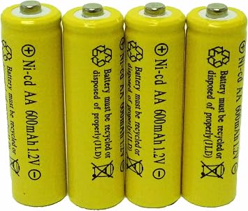4 PC Ni-Cd Rechargeable Battery batteries