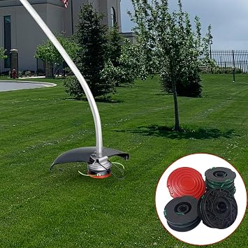 4PC GH1000 DF080 Replacement Spool +1PC Cap DF-080 String Trimmer Line