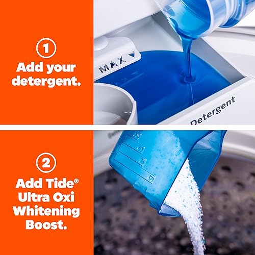 Miniatura 7 de Tide Ultra Oxi - Potenciador de blanqueamiento todo en uno, resistente al color, combate las manchas y el olor, 66 cargas, 57 onzas