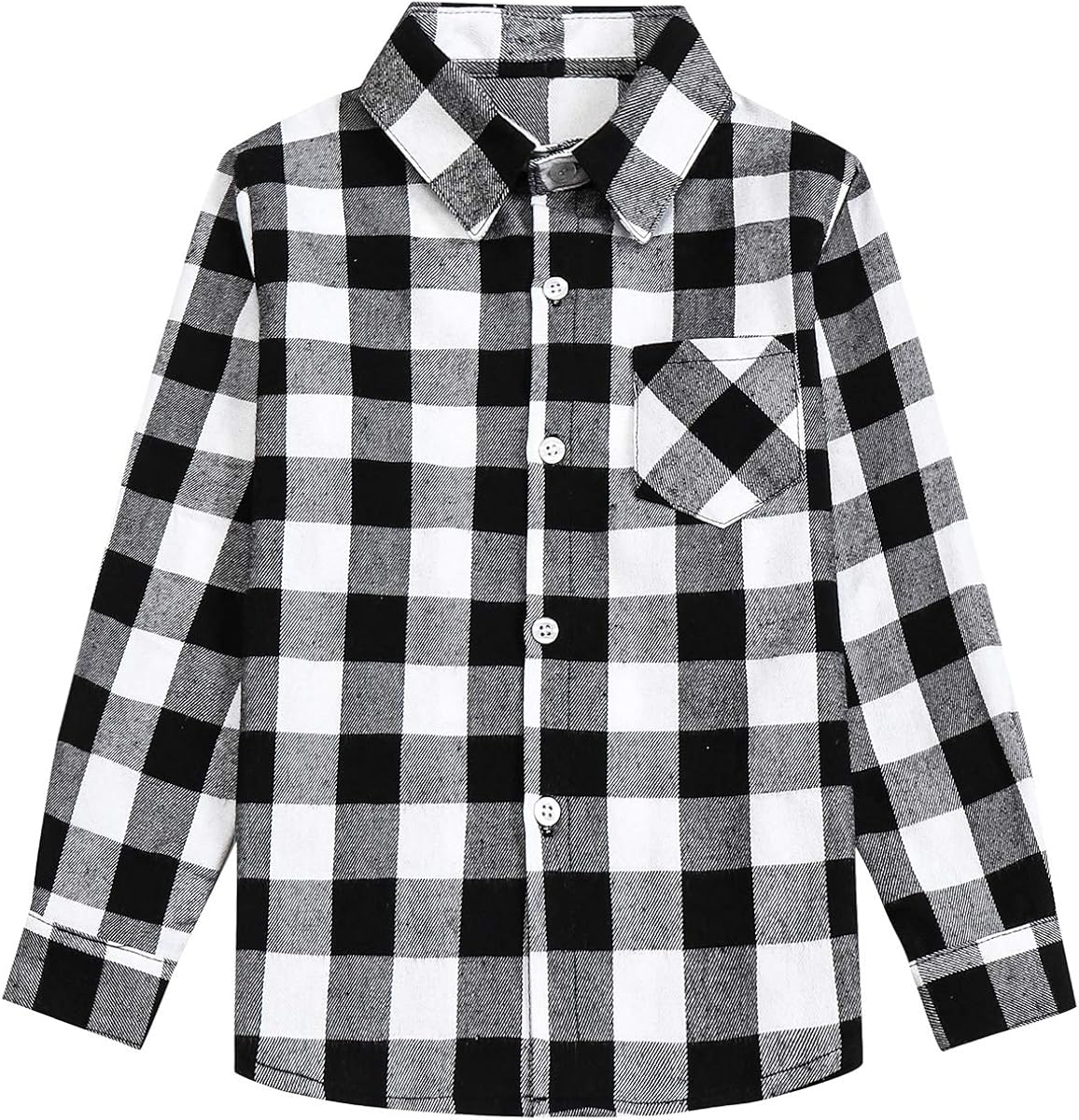 SANGTREE Girls' Women's Button Down Plaid Cotton Tops Shirt, 3 Months - US 2XL: Clothing