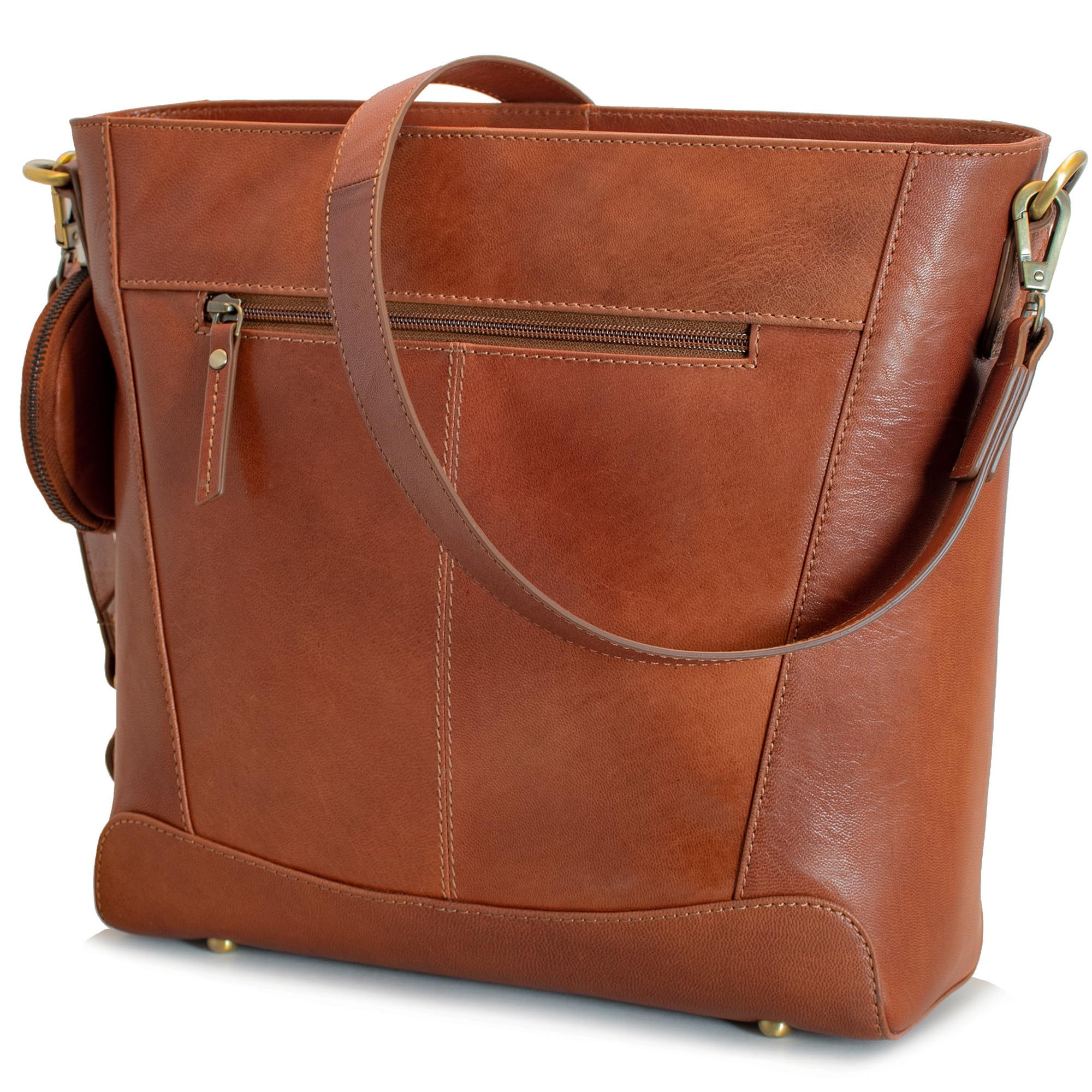 Marc Peter Vintage Umhängetasche Charwig | Schultertasche Crossbody Bag aus Leder | Handtasche für Damen - Braun