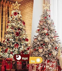 Luxspire Christmas Tree Star Topper, LED Glitter Metal 3D Christmas Decorations Lights, Remote & USB Operated Star Treetop for Home Party, 6H Timer & 8 Lighting Modes, Champagne Gold