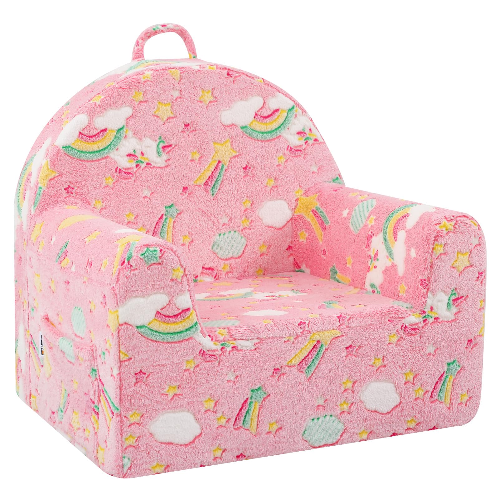 MeMoreCool Kids Sofa Couch, Soft Plush Toddler Chair Comfy Baby Armchair