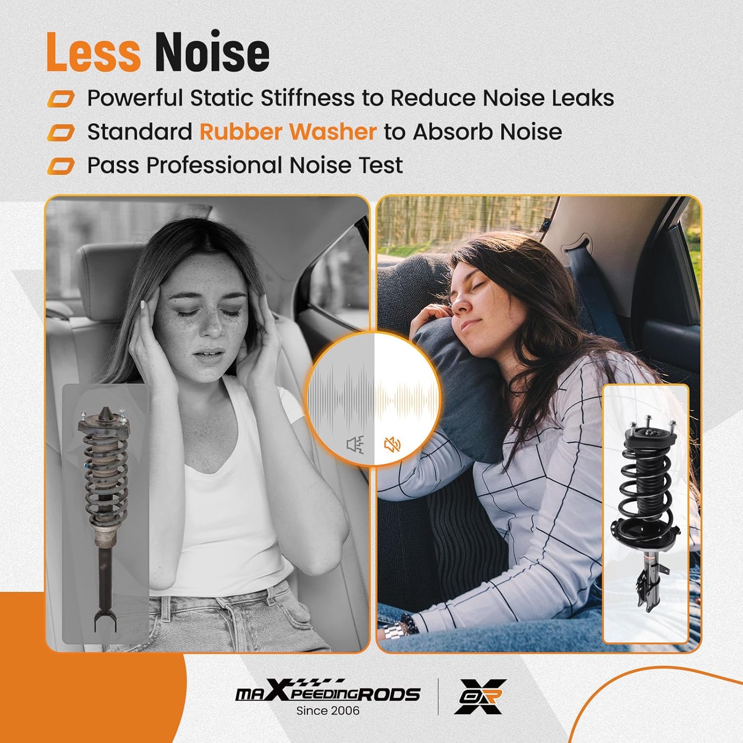 maXpeedingrods FWD Rear Strut for Toyota Highlander 2.4L 3.3L 2004-2007 Lexus RX330 Base 2004-2006 RX350 Base 2007, 172213 172214 Shock Absorber Complete Struts w/Coil Spring Assembly, 2Pcs