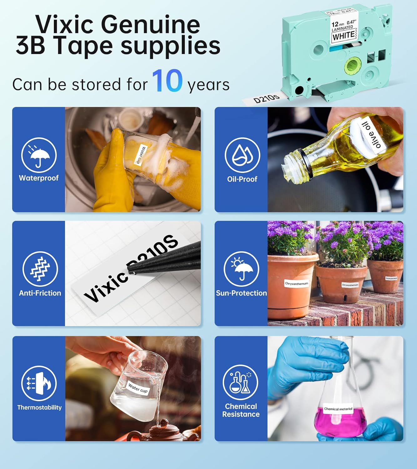 Vixic Label Makers-2023 D210S Portabel Label Maker Machine,Type-C for Power Labeling,QWERTY Keyboard Labeler Machine,600+Symbols,Easy Sticker Printer for Home Office School Organization Green : Office Products