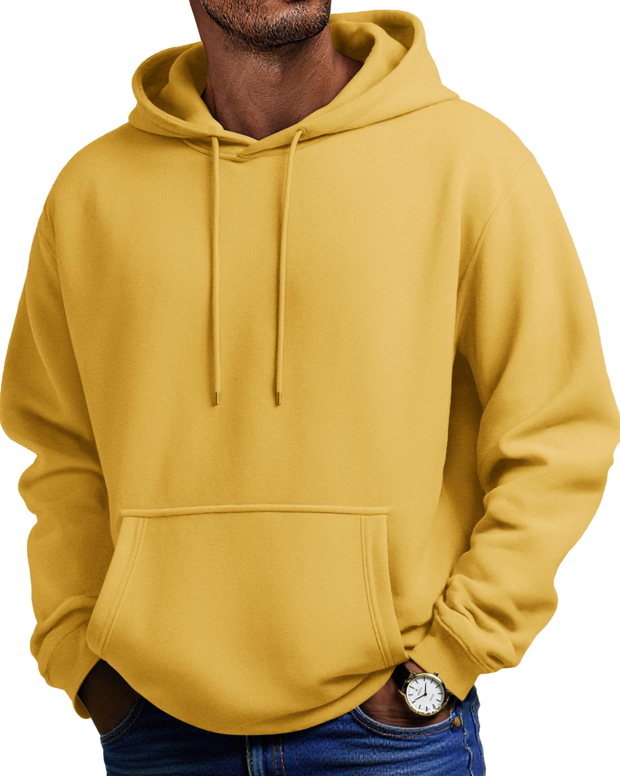 COOFANDY Felpe con Cappuccio Uomo Maniche Lunghe