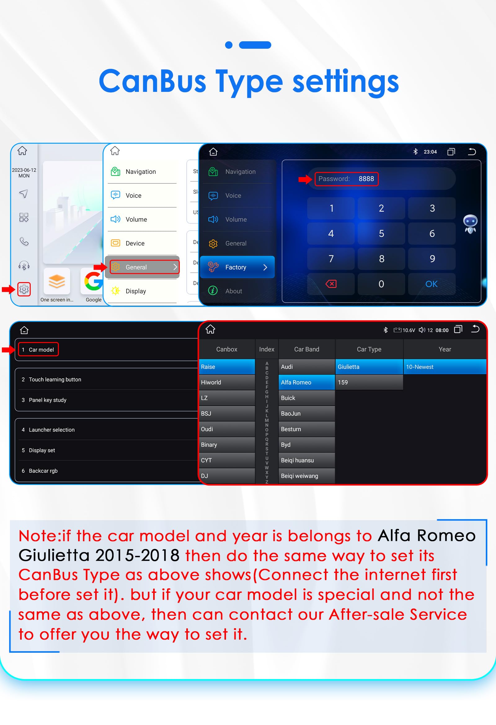 Radio de voiture Android 13 avec écran tactile de 9 pouces à 8 cœurs pour Alfa Romeo Giulietta 2015-2018 WiFi sans fil Android Auto et Wireless Carplay Bluetooth WiFi 4G GPS RDS AM/FM (pour 2015-2018)