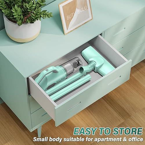 Miniatura 3 de BUTY BULU Aspiradora de palo, con cable, de mano, pequeña, ligera, de alta succión, 18 KPa, escoba eléctrica para el hogar, apartamento, oficina,