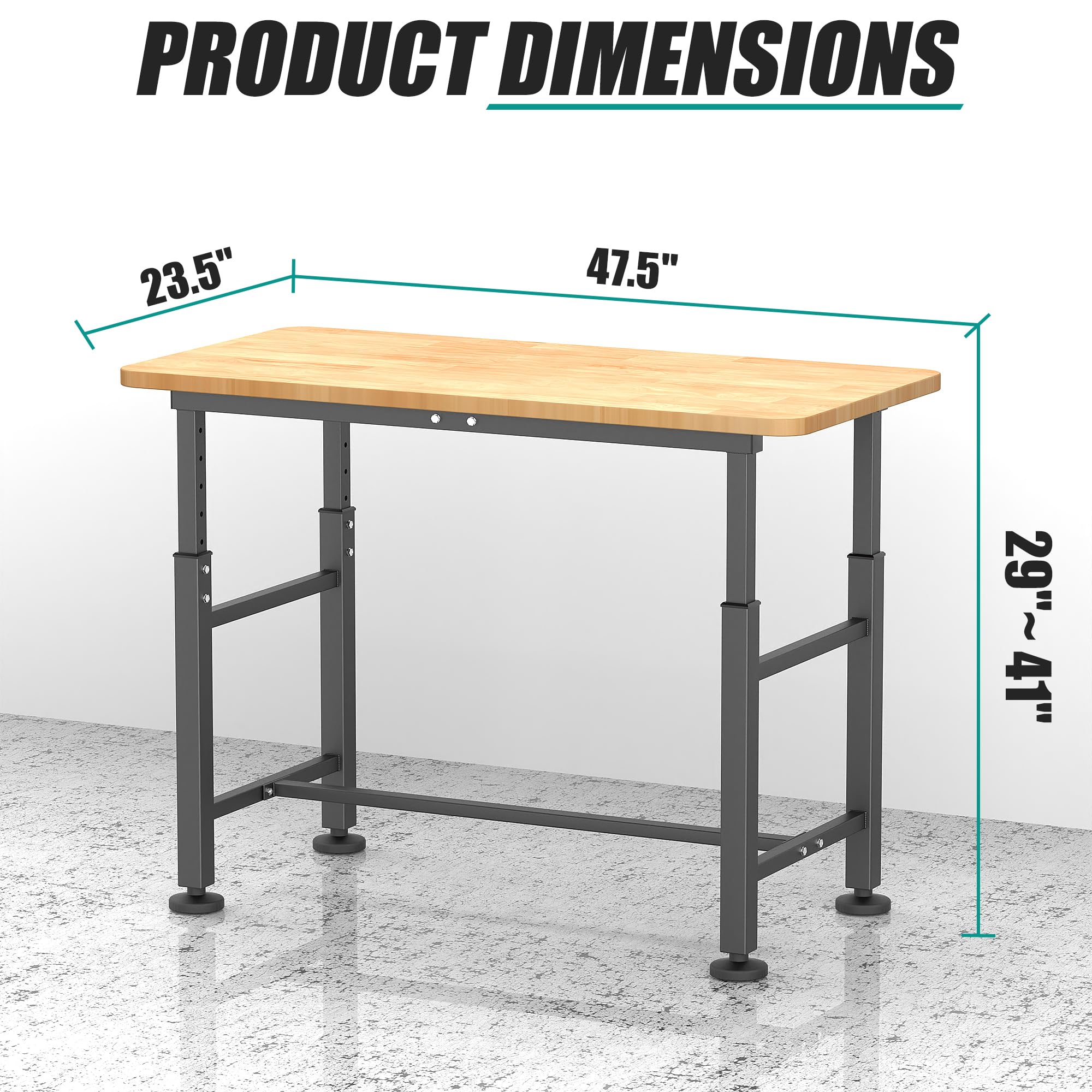 EVERHANGER Workbench - Heavy Duty Adjustable Height -2 EVERHANGER Workbench - Heavy Duty Adjustable Height -2