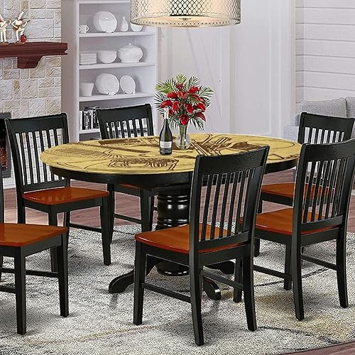 Miniatura 2 de Mantel ajustable ovalado, decoración de música jazz, funda de poliéster elástico, equipo de música de jazz, mantel ajustable con estampado retro