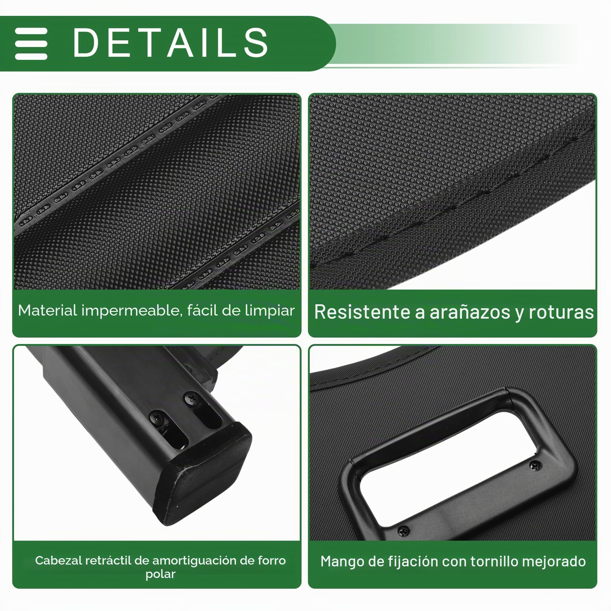 Motoforti Cubierta Retráctil Para Maletero Para Mercedes Clase B W246 11-18 | Color Negro Brillante, Material Aleación De Aluminio Y Lona, Tamaño 124 Cm Y 118 Cm, Para B180 B200 B260