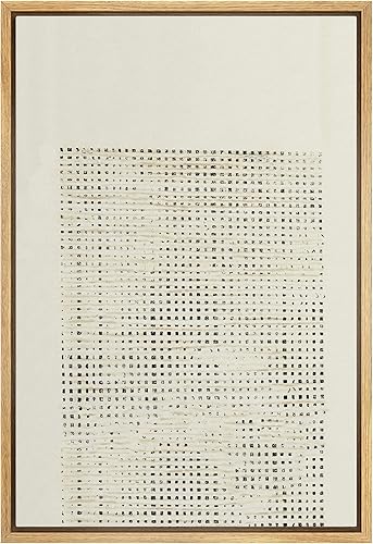 Miniatura 49 de IDEA4WALL Lienzo Enmarcado Impreso Arte de Pared Bloques Marrones y Azules de Mediados de Siglo Ilustraciones Geométricas Abstractas Arte Moderno