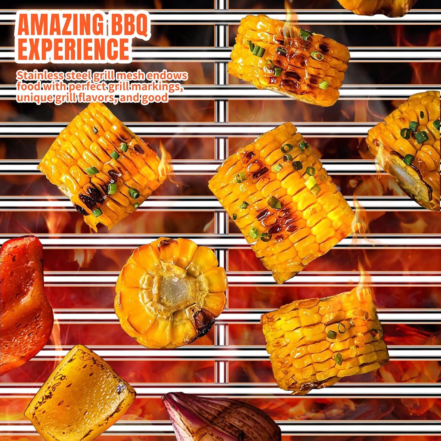 1 Pack 91601 Gas Grill Steel Wire Rock Grate Grids Replacement Parts for Select Arkla,for Charmglow,for Falcon Models,for Kenmore Models