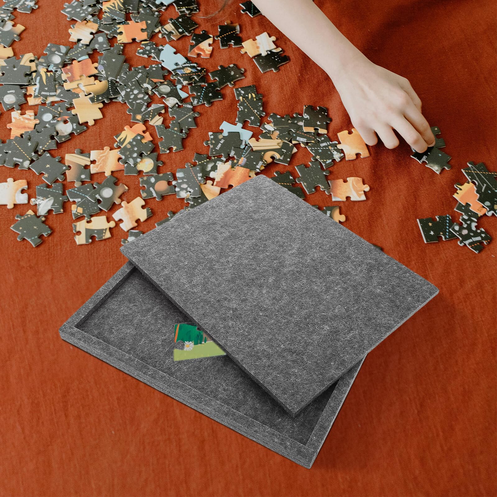 ifundom Trieur de Pièces de Puzzle 6 Pièces en Feutre Empilables