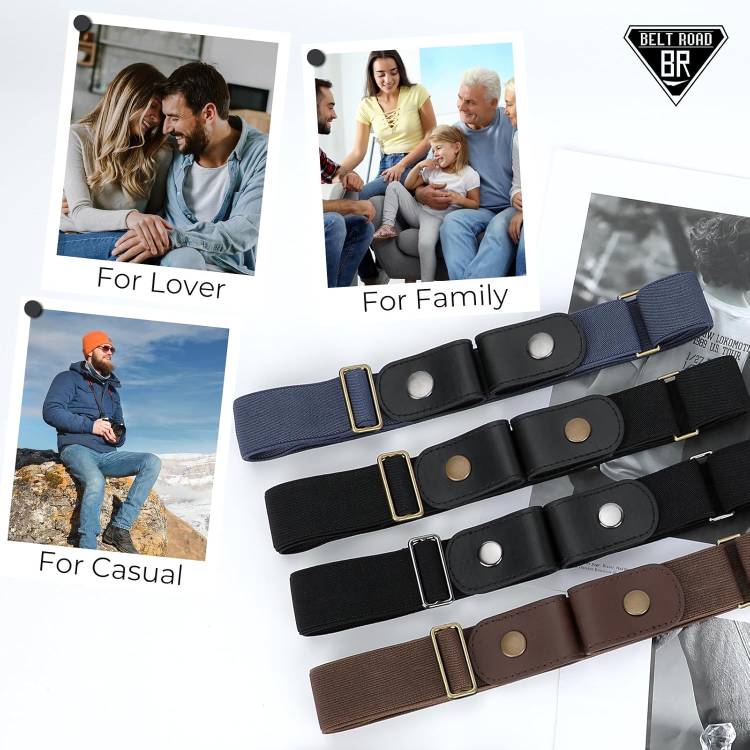 BELTROAD No Buckle Elastic Belt for Men, Invisible Buckleless Stretch Belt for Men Women - Image 5
