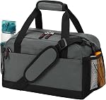 Small Gym Bag with Wet Pocket - 14 inch Mini Duffle Bag for Men & Women Lightweight Carry On Bag for Travel Sport - Black