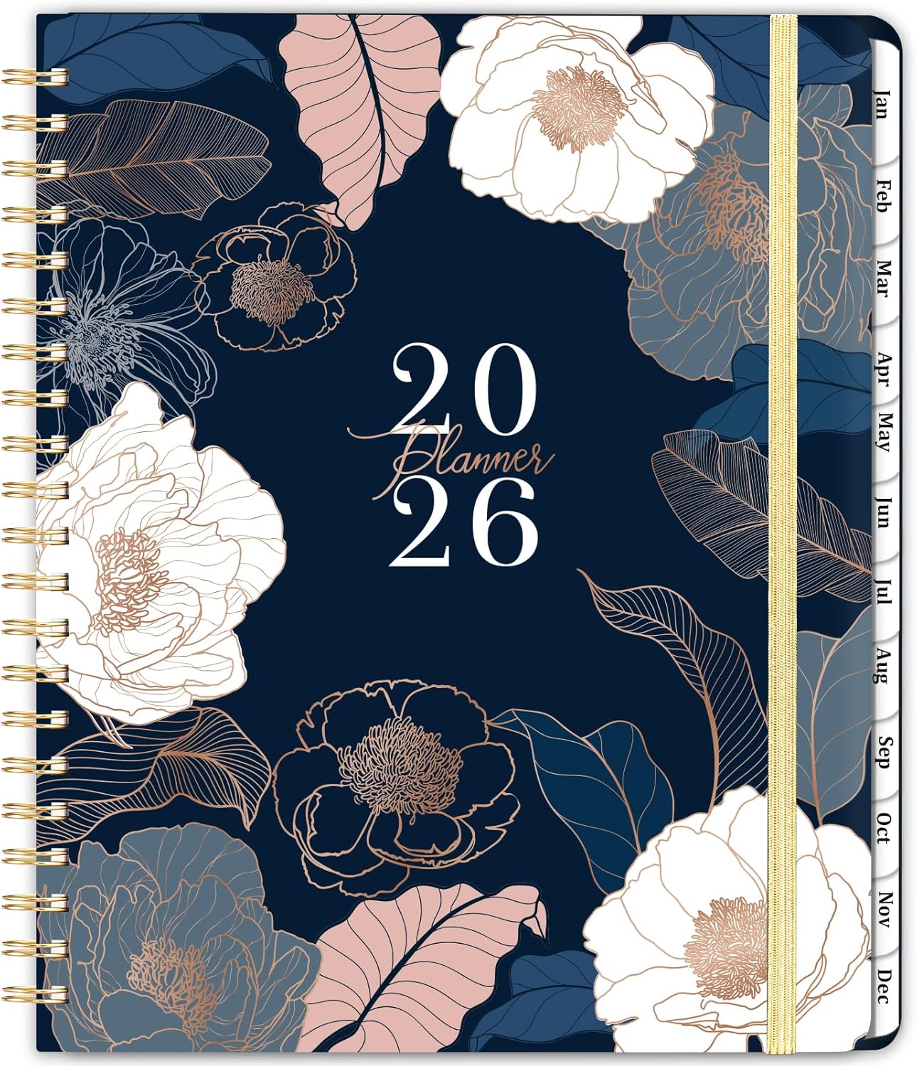 2026 Planner - Large Planner 2026, 9" x 11", Jan.2026 - Dec.2026, Weekly ＆ Monthly Planner 2026, Hardcover, Colorful Tabs, Elastic Closure, Pocket