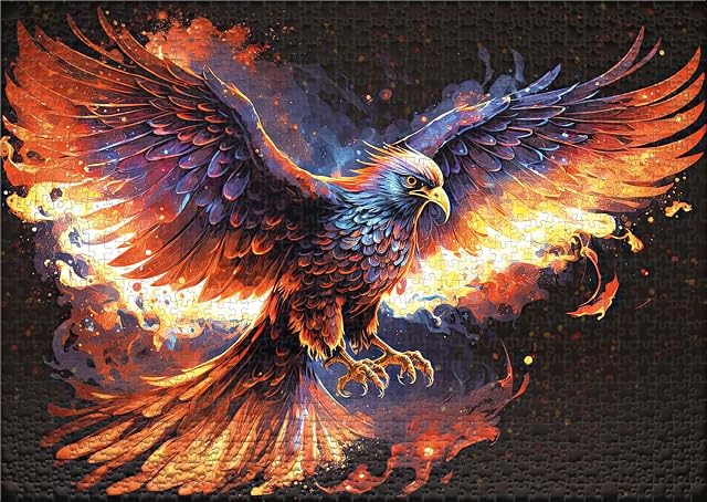 Foto 3 de 3 de Phoenix - Puzzle (1000 piezas), diseño de pájaro de fuego