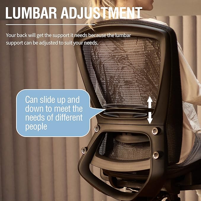 Silla de Oficina Ergonómica con Respaldo de Malla y Apoyabra miniatura 7