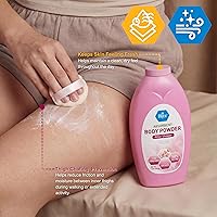 Vista 3 de MED PRIDE Polvo corporal de almidón de maíz sin talco con aroma a rosa, cuidado de la piel que absorbe la humedad para una frescura diaria, fórmula