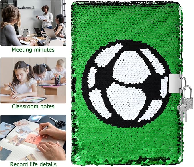 Cuaderno Diario con Candado y Llave Fútbol Americano Secuencial miniatura 3